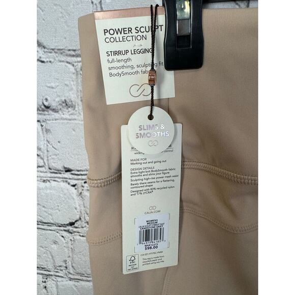 CALIA Power Sculpt Collection Stir Up‎ Leggings Sandstone Gray NWT WOMENS M - Picture 3 of 4